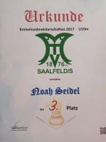 Noha Seidel 3. der Kreiseinzelmeisterschaft U10 im Schach in Saalfeld 2017